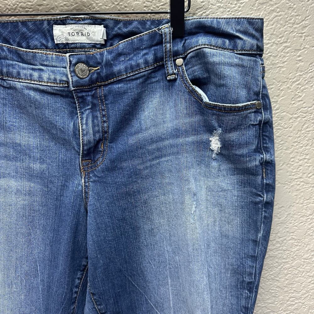 Torrid Womens Jeans Size 16 High Rise Distressed Dark Wash Pants - Picture 7 of 14